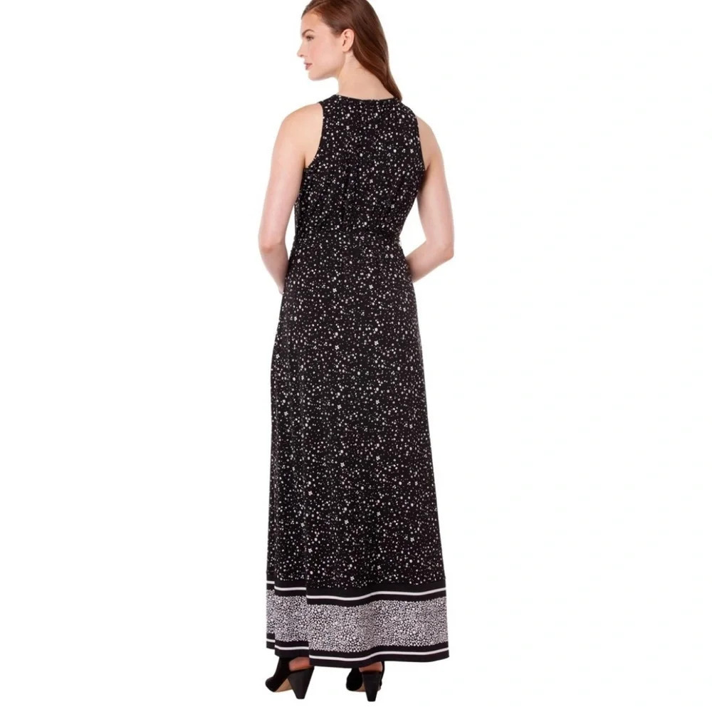 Michael Kors Nora Print Border Maxi Dress Size Medium - Picture 3 of 10